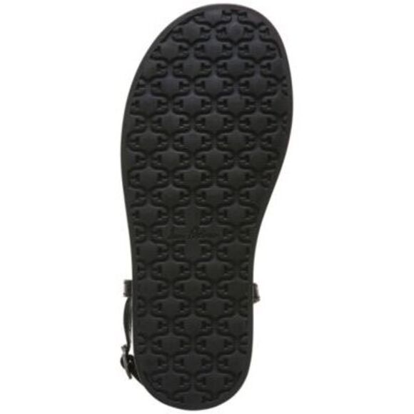 NWT SAM EDELMAN Womens Black Naomi Round Toe Wedge Leather Sandals Shoes 9.5 M - Picture 4 of 5